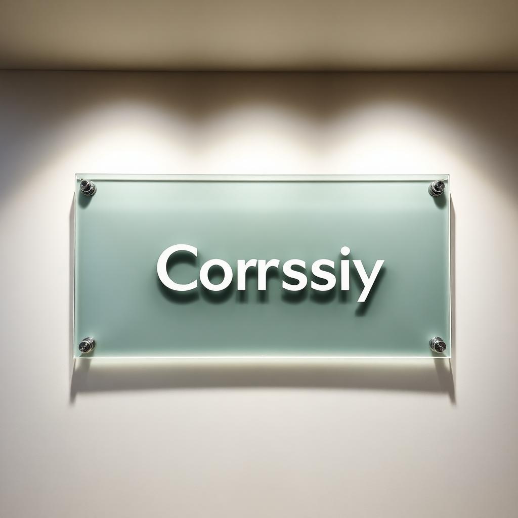 Acrylic signage example from the sign-board product range