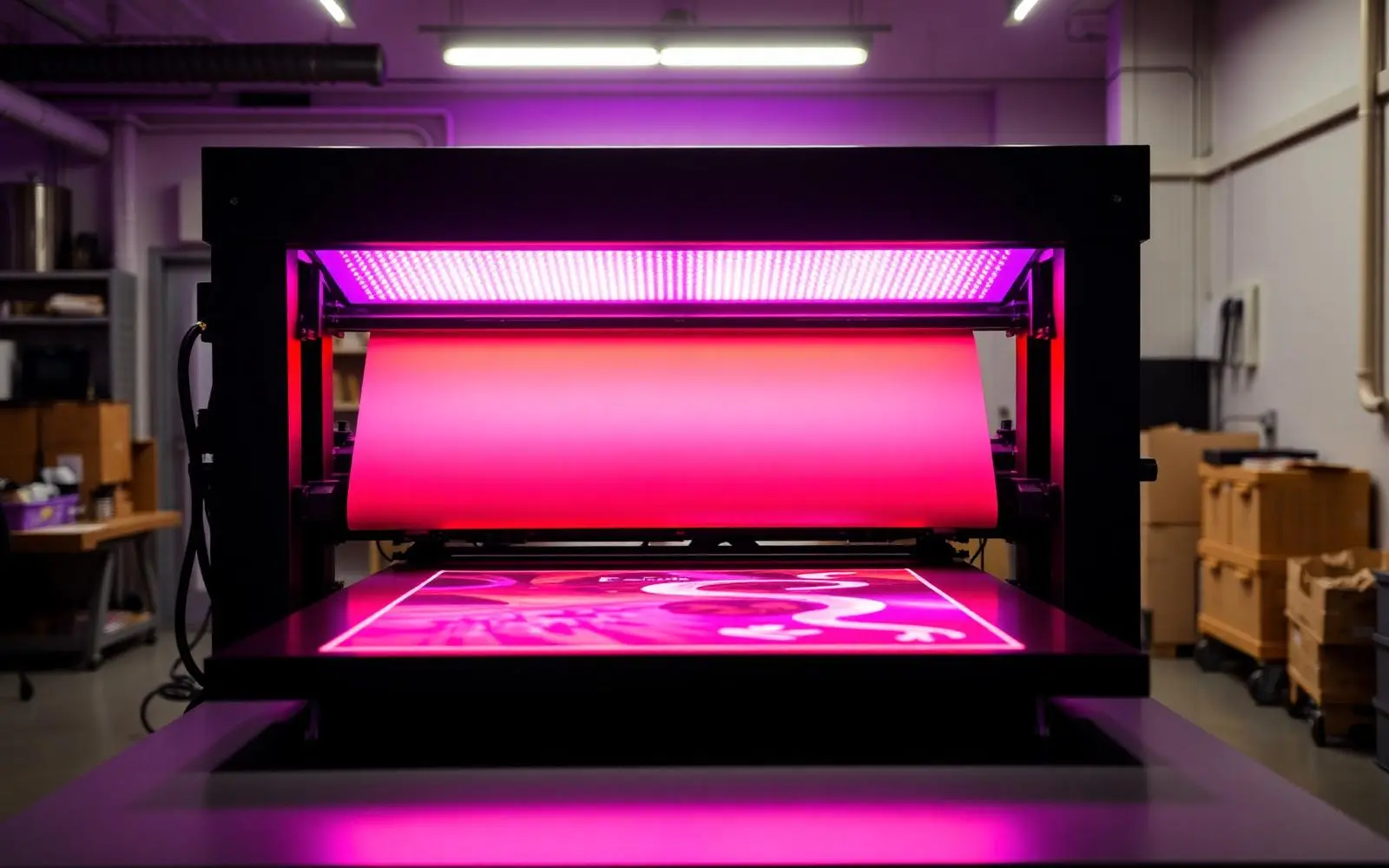 UV Printing press at the SA Creative print studio